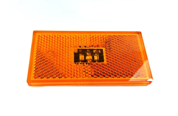 4 x 2 Inch Amber 3-SMD LED Marker Light with Reflector and 18" Leads