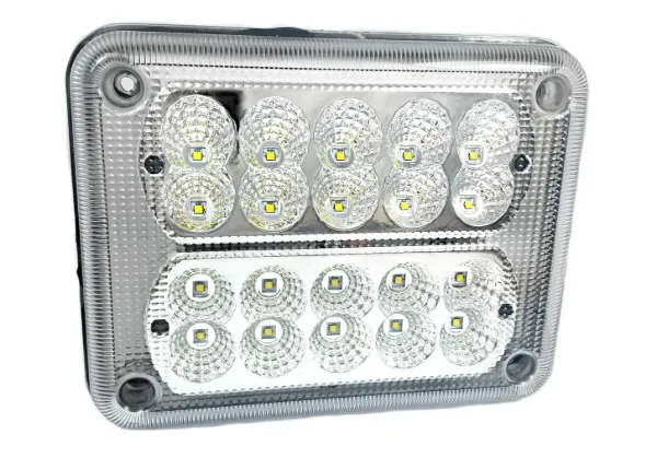 12V LED Scene Light – 1,615 Lumens, Dual-Angle White Output, Chrome Base with Gasket