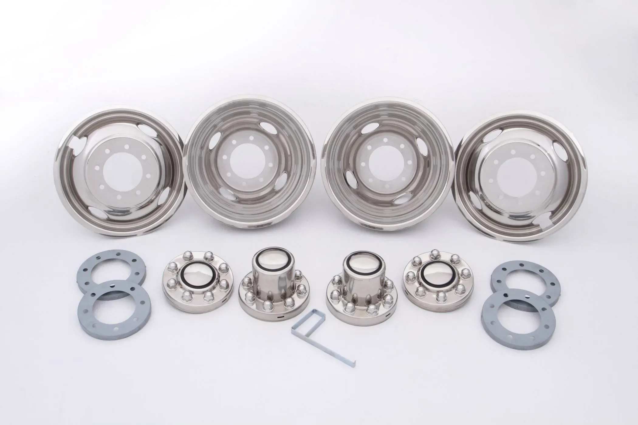 16 Inch Wheel Simulator Set – 8 Lug, Fits 2002 Chevrolet, Under-the-Lug Mount