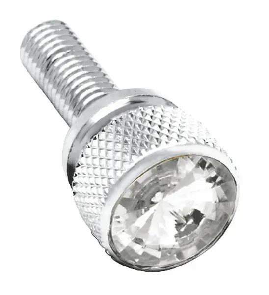 Kenworth Short Chrome Dash Screws with Silver Jewel Accent – 2 Pack