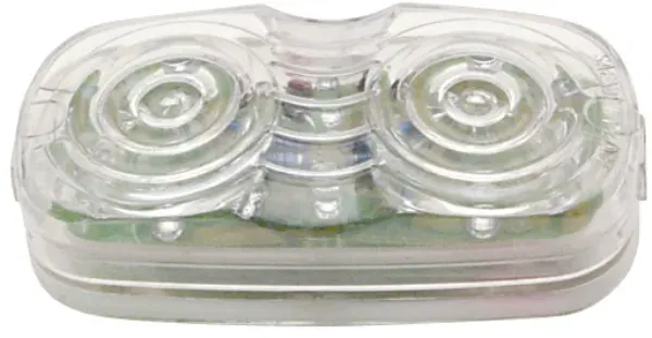 Cat's Eye Red 16-LED Marker & Clearance Light – Clear Lens, 4-1/8" x 2", 2-Wire