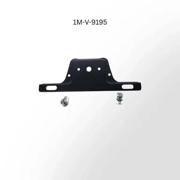 Black Metal License Plate Mounting Bracket with Hardware Kit – Trailer, RV & Truck Plate Holder