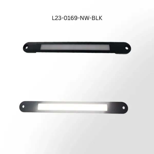24-Inch Low-Profile LED Light Bar – 4000K Natural White, Black Housing with Mounting Flange
