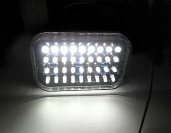 5x3 LED Backup Light 36 Diode Black Base with 3 Wire Leads
