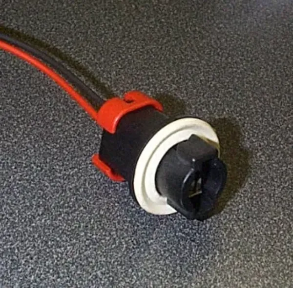 6" Chevy-Style Side Marker Light Socket Assembly – Black & Red Wire