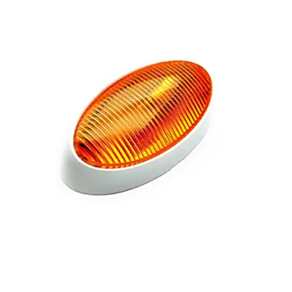 Oval Amber LED Exterior Light – 18 SMD, No Switch, 2 Bare Wires