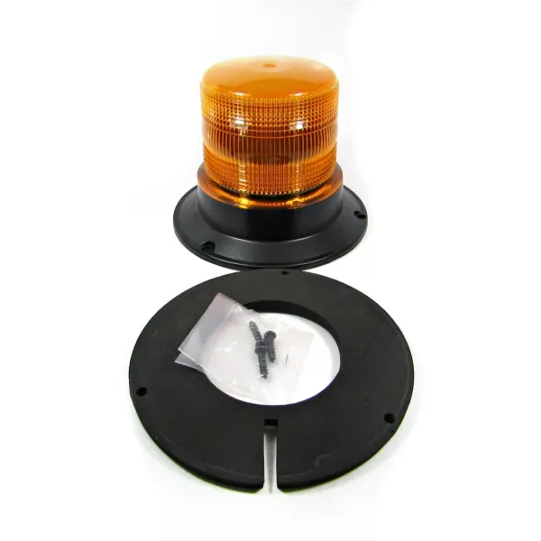 Class I Amber LED Beacon – 161.4mm x 120mm, 8 LED, 3 Flash Patterns, 12/24V, 3-Bolt Mount