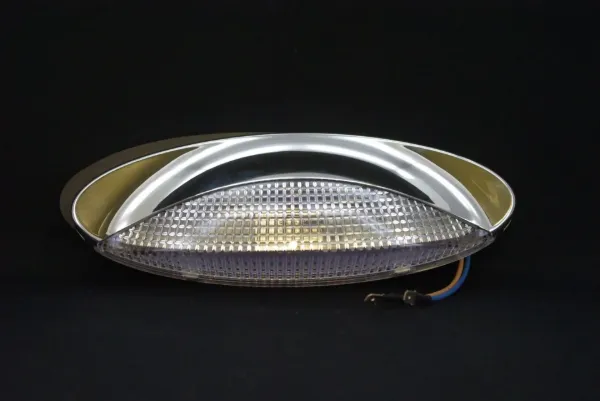 Euro-Style Surface-Mount LED RV Porch Light – 18 SMD, Chrome Bezel