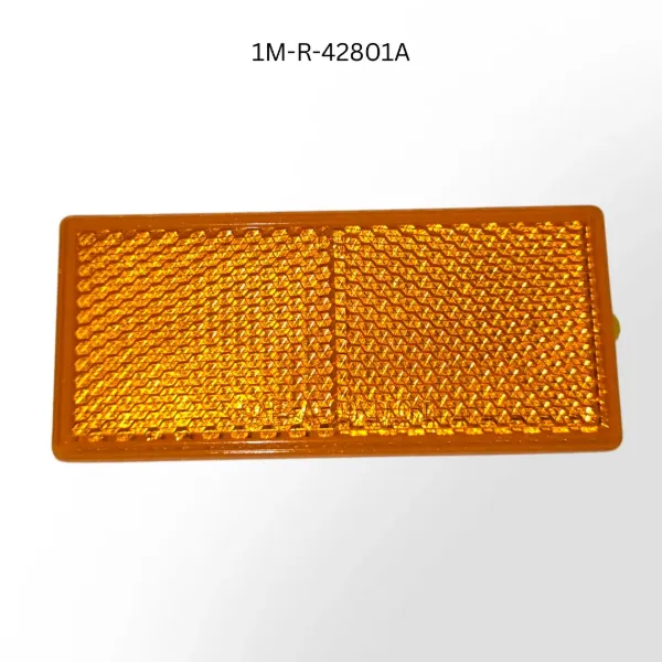 3-3/16 x 1-7/16 Inch Amber Reflector – Adhesive Backed