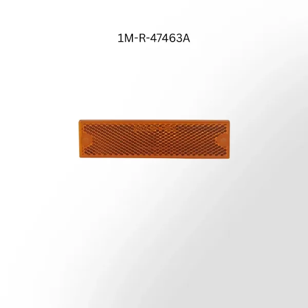 4-3/8" x 1-1/8" Amber Reflector – Adhesive Backed & Screw Mount