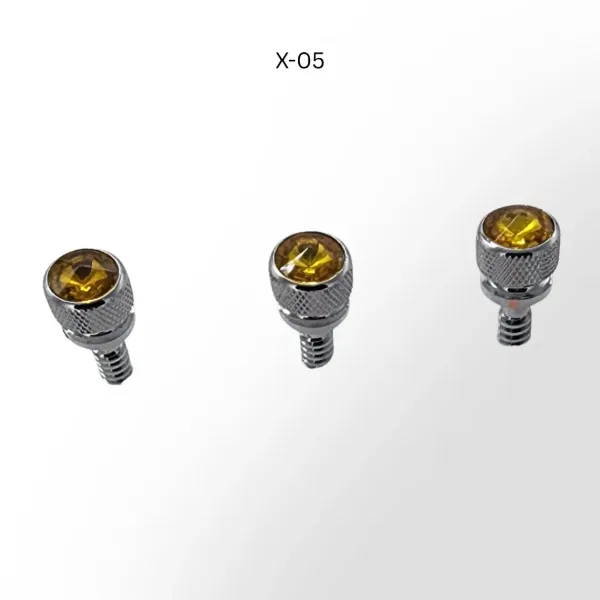 Peterbilt Chrome Dash Screw – Gold Jewel Accent