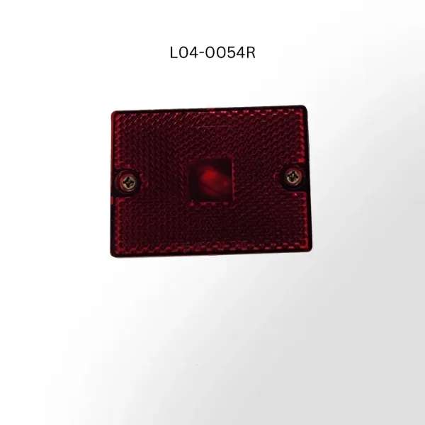 Red Incandescent Trailer Marker & Clearance Light with Reflector – Stud Mount, Black Base