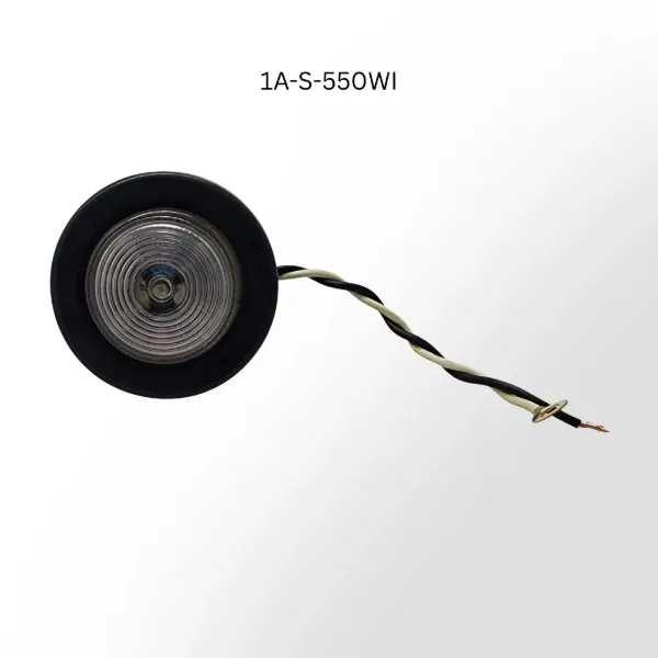 2 Inch Round White LED Auxiliary Light – 9 Diodes, Clear Lens with Grommet & Pigtail