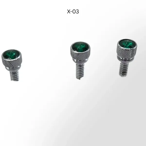 Peterbilt Chrome Dash Screw Green Jewel Accent