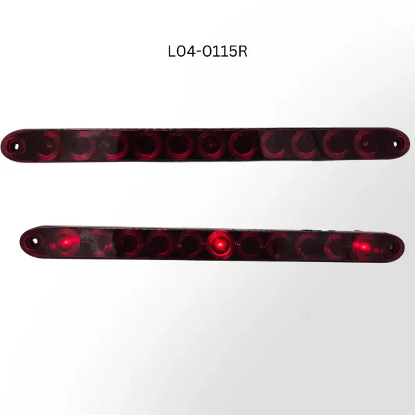 15" Red LED Identification Light Bar – 3 Diode, Surface Mount, DOT Approved