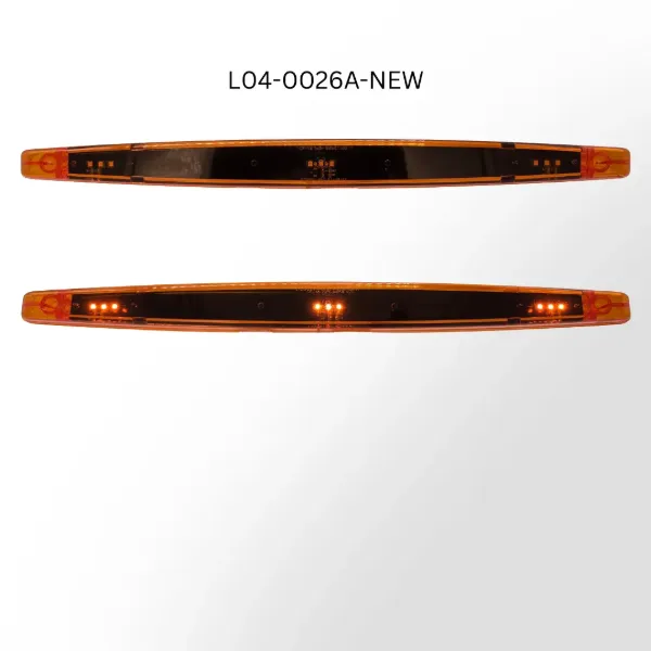 Kaper Signature Series 18 Inch Amber LED Identification Light Bar – 9 SMD LEDs, Surface Mount