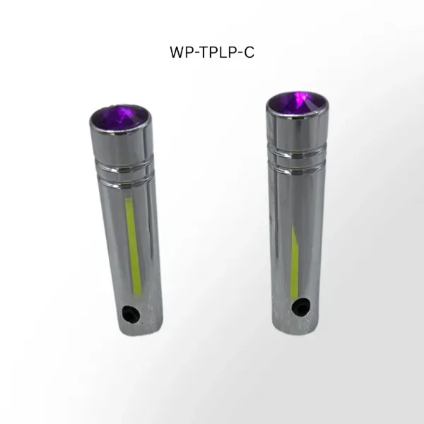 Long Chrome Toggle Switch with Purple Jewel – 2 Pack
