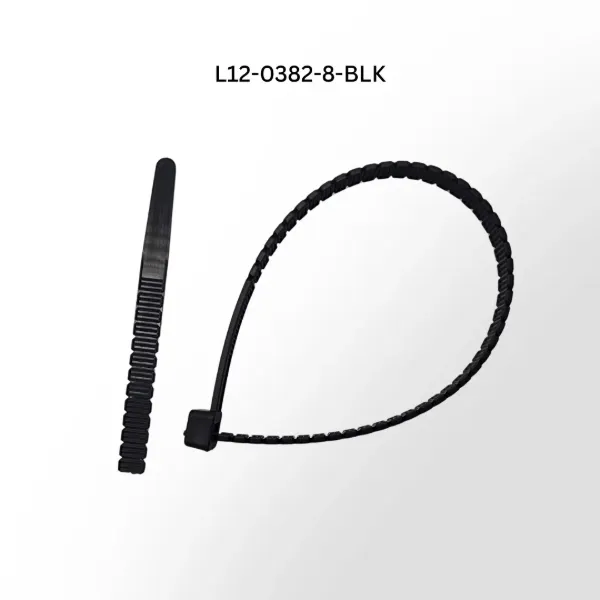 Speedi-Twist 8" Black Tool-Free Breakaway Nylon Zip Ties – 50 lb Tensile Strength, 100 Pack