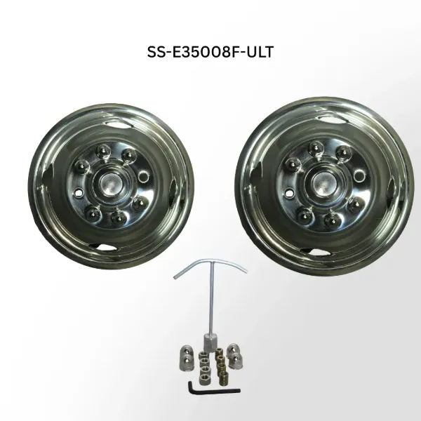 16" × 6" Front Wheel Simulator Set – Ford E350/E450 (2008–Current), 8-Lug, 4-Hand-Hole