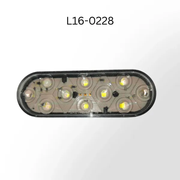 6 Inch Oval White LED Backup Light Weather Pack