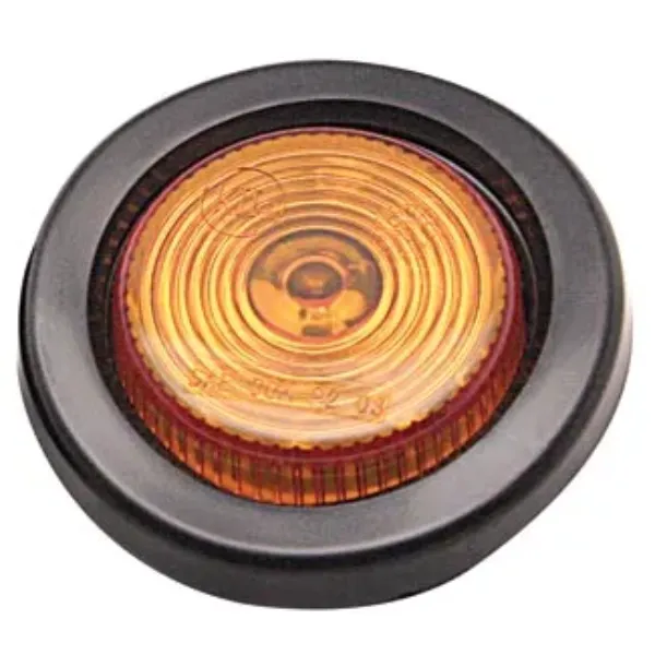 2 Inch Round Amber 9 LED Marker Light with Grommet and Pigtail