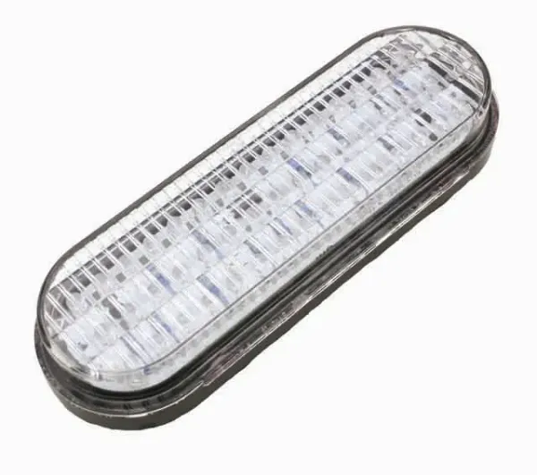 6" Oval White LED Backup Light – 45 Diode, Hardwired, Grommet Mount