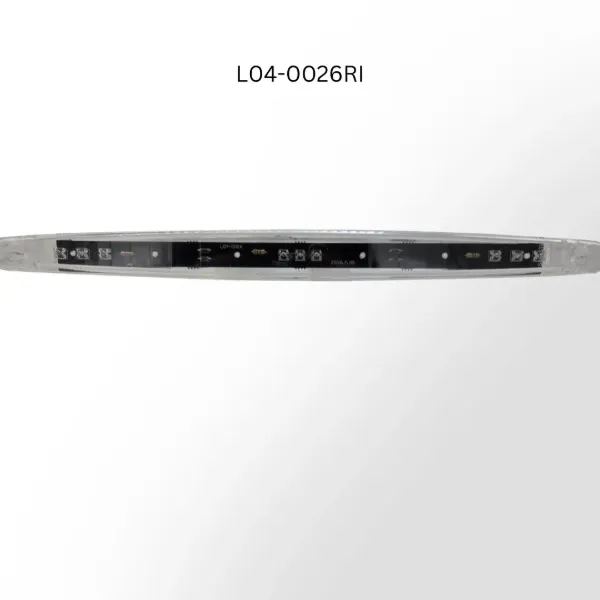 Kaper Signature Series 18 Inch Red LED Identification Light Bar – Clear Lens, 9 Diodes, Surface Mount