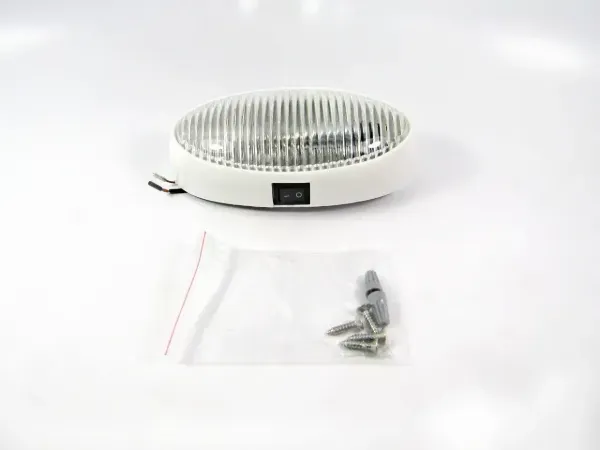 Oval Incandescent Clear W/ Switch 2 Bare Wire