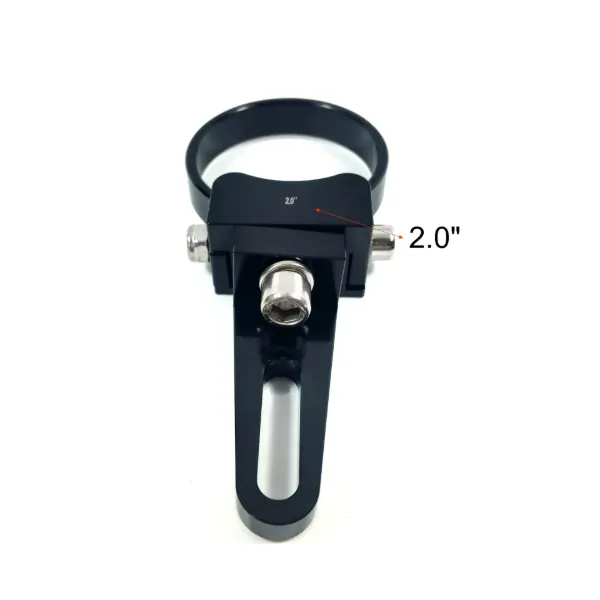 2" Universal LED Light Bar Clamp – Black Anodized Aluminum Mounting Bracket