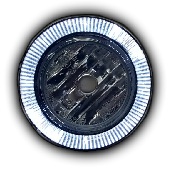 86mm Universal Fog Light – 55W H3 Bulb with LED Halo Ring & Mounting Bracket