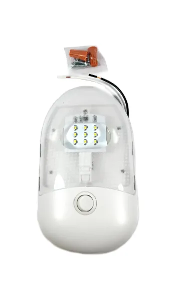 Single Pancake LED Dome Light 2.1 – 9 SMD, 3500K Warm White, White Housing with Switch