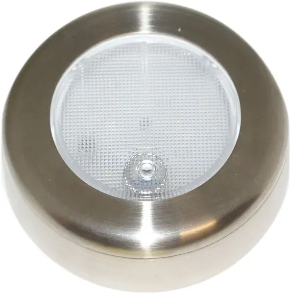 3" Round Click LED Light – 9 SMD, 5500K Cool White, Metal Finish, Surface-Mount Bezel
