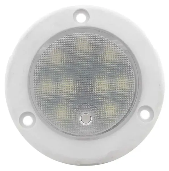 3" Round Click LED Light – 9 SMD, 5500K Cool White with Snap-On Surface-Mount Bezel