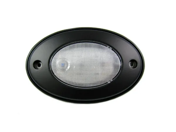 5-Inch Oval Click LED Interior Light – 12 SMD, 3500K Warm White, Black with Surface-Mount Bezel