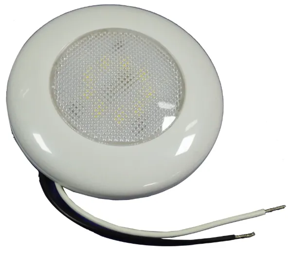 3" Surface-Mount LED Downlight – 3500K Warm White, White Housing, No Switch