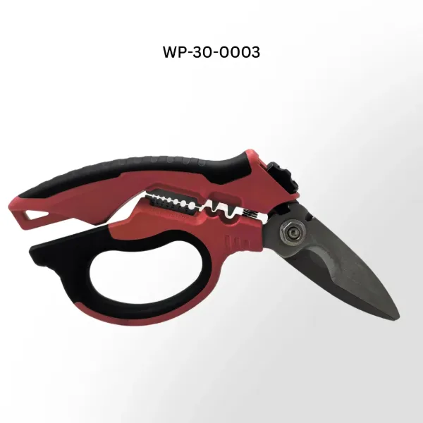 8" Heavy-Duty Electrician Scissors – Built-In Wire Stripper & Crimper