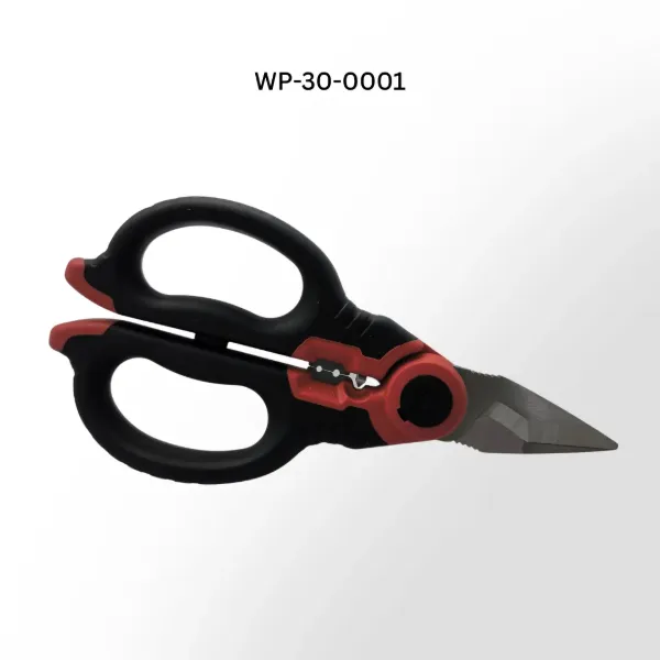 6" Standard Electrician Scissors – Built-In Wire Stripper & Crimper
