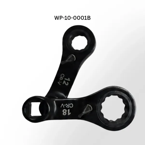 10-Piece Ratcheting Crowfoot Wrench Set – 3/8" Drive, 120-Tooth, Black Finish