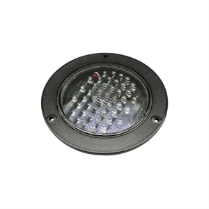 4" ROUND STOP / TURN / TAIL, 44 RED LED, CLEAR LENS, FLANGE MNT