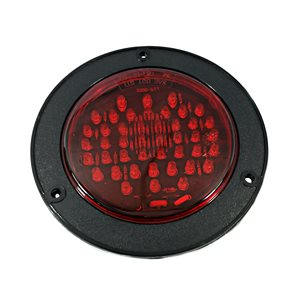 4" ROUND STOP / TURN / TAIL, 44 RED LED, FLANGE MNT