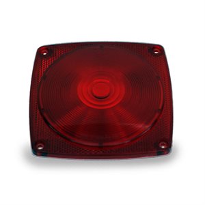 LENS, REPLACEMENT, 4.5"x4.5" TAIL, TRAILER S / T / I LIGHTS 1T-V-1021, 22 & 1T-V-1015-L & R, RED