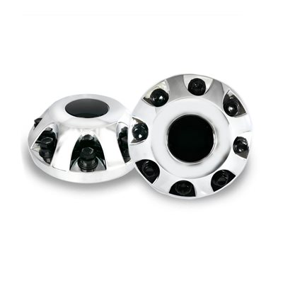 17" AXLE COVER SET, FRONT, ABS CHROME, CHEVY / GMC 2011 & UP, W / BLK LUGS 17" AXLE COVER SET, FRONT, ABS CHROME, CHEVY / GMC 2011 & UP, W / BLK LUGS
