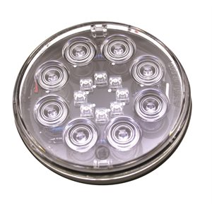 4" ROUND STOP / TURN / TAIL,SWEET 16 RED LED, CLEAR LENS
