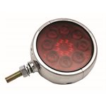 4" ROUND AUX. FENDER SIGNAL LIGHT, DBLE-FACED, RED / AMBER