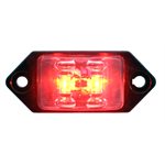 "BOW TIE" MARKER / CLEARANCE CLEAR LENS, 2 RED LEDs, 2 WIRE