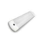 6.5"x24" FLUORESCENT LIGHT, INTERIOR, 2x15W, WHT ABS, ON-OFF SWITCH
