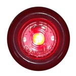 3 / 4" LED MARKER / CLEARANCE, SEALED, CLEAR LENS / 2 RED DIODES, W / GROMMET