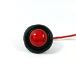3 / 4" LED MARKER / CLEARANCE, RED LENS 0.18 MALE BULLET ENDS, W / GROMMET