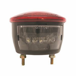 3.5" ROUND STOP / TAIL / INDICATOR TRAILER LIGHT, 18 LED, UNIV. STUD MOUNT W / LICENSE PLATE LIGHT