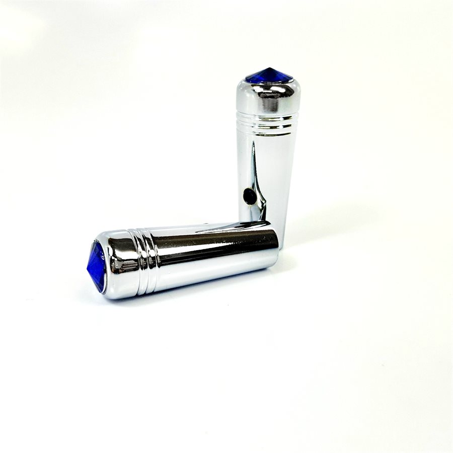 TOGGLE SWITCH EXTENDER, KW SHORT 1.90", W / BLUE JEWEL TOP